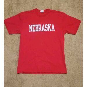 Vintage Classic Nebraska Cornhuskers red white Champions Shirt Size XL